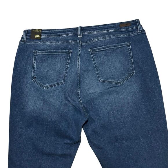 KUT FROM THE KLOTH NWT Medium Wash Amy Frayed Hem High Rise Boyfriend Jeans 24W - Picture 8 of 15